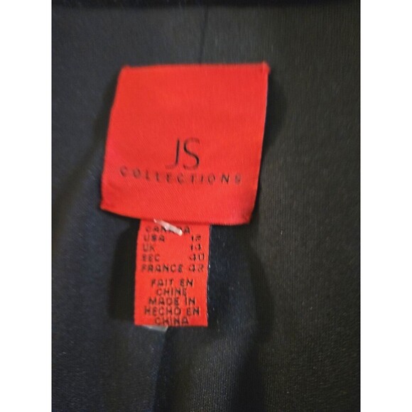 JS Collections Black Soft Velvet Jacket Coat Blazer Special Occasion size 12 - Picture 3 of 8